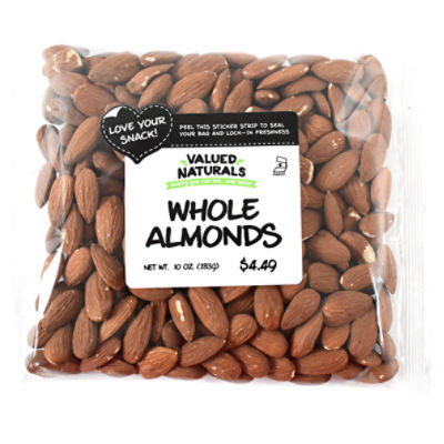 Valued Naturals Whole Almonds, 10 oz, 10 Ounce