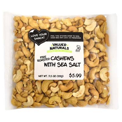 Valued Naturals Fire Roasted Cashews with Sea Salt, 7.5 oz