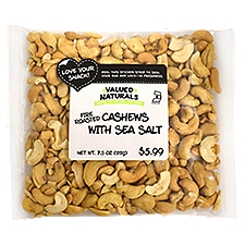Valued Naturals Fire Roasted Cashews with Sea Salt, 7.5 oz, 7.5 Ounce