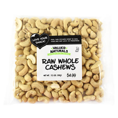 Valued Naturals Raw Whole Cashews, 7.5 oz, 7.5 Ounce