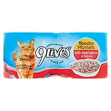 9Lives Tender Morsels with Real Salmon in Sauce, 22 Ounce