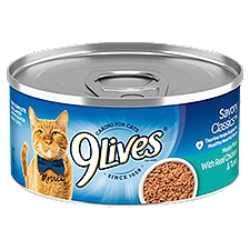 9Lives Savory Classics Meaty Paté with Real Chicken & Tuna Cat Food, 5.5 oz