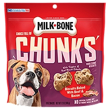 Milk-Bone Dog Biscuits Baked with Beef & Bacon, 12 Ounce