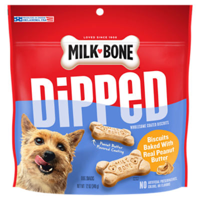 Milk-Bone Dipped Wholesome Coated Biscuits Dog Snacks, 12 oz