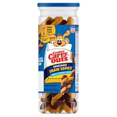 Canine Carry Outs Snausages Snaw Somes! Beef & Cheese Flavor Dog Snacks, 9.75 oz, 9.75 Ounce