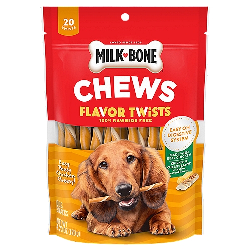 Milk-Bone Chews Flavor Twists Dog Snacks, 20 count, 4.23 oz