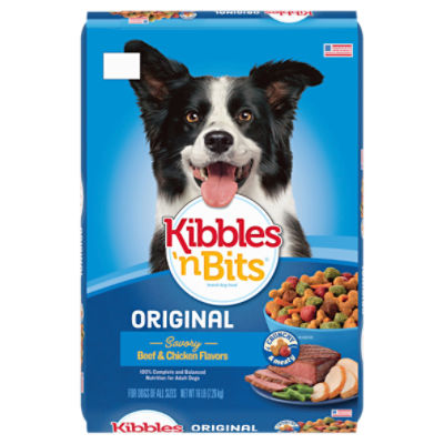 Kibbles 'n Bits Original Savory Beef & Chicken Flavors Dog Food, 16 lb