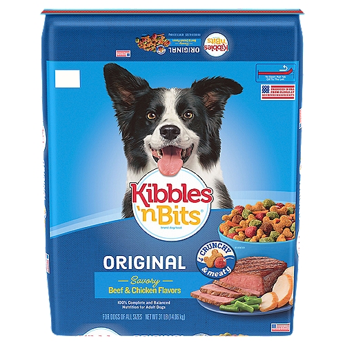 Kibbles 'n Bits Original Savory Beef & Chicken Flavors Dog Food, 31 lb