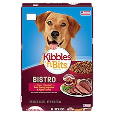 Kibbles 'n Bits Bistro Oven Roasted Beef, Spring Vegetable & Apple Flavors, Dog Food, 16 Pound