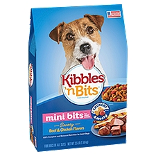 Kibbles 'n Bits Mini Bits for Small Breeds Savory Beef & Chicken Flavors Dog Food, 3.5 lb