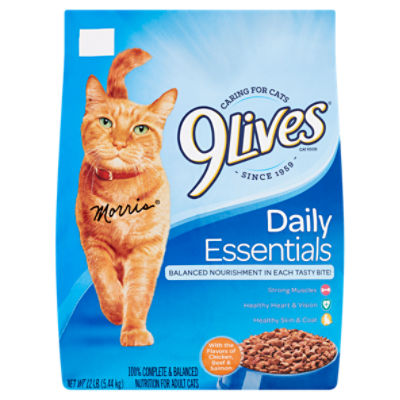 9Lives Daily Essentials with the Flavors of Chicken, Beef & Salmon Cat Food, 12 lb