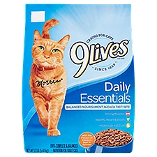 9Lives Daily Essentials with the Flavors of Chicken, Beef & Salmon Cat Food, 12 lb