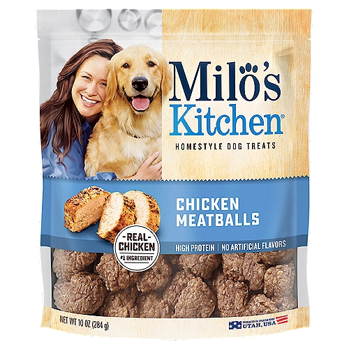 Milo's Kitchen Chicken Meatballs Homestyle Dog Treats, 7 oz