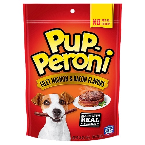 Pup-Peroni Filet Mignon & Bacon Flavors Dog Snacks, 5.6 oz