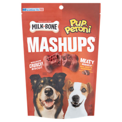 MilkBone and PupPeroni Mashups Wholesome Crunchy Biscuit Dog Snacks, 10 oz