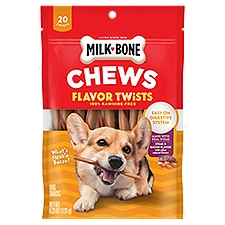 Milk-Bone Chews Flavor Twists Dog Snacks, 20 count, 4.23 oz