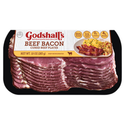 Godshall's Beef Bacon Cured Beef Plates, 10 oz, 10 Ounce