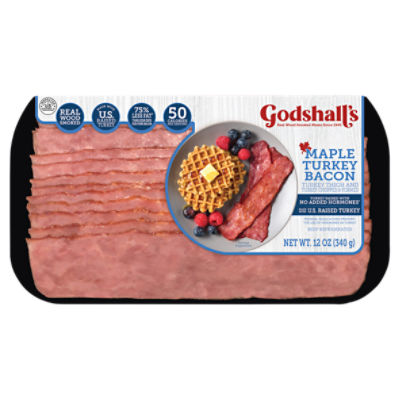 Godshall's Maple Turkey Bacon, 12 oz, 12 Ounce