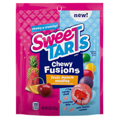 Sweet Tarts Chewy Fusions Fruit Punch Medley Candy, 9 oz, 9 Ounce