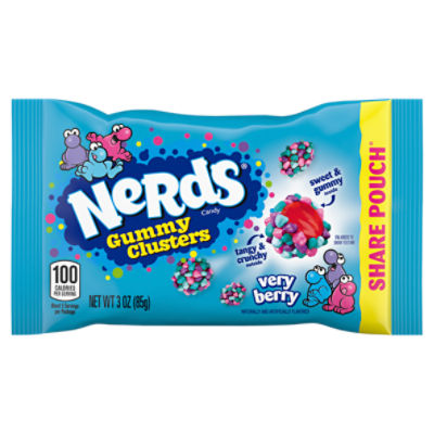 Nerds Very Berry Gummy Clusters Candy, 3 oz