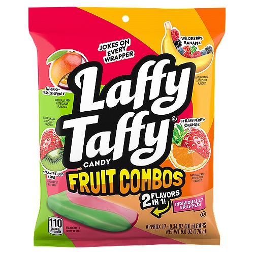 Laffy Taffy Fruit Combos Candy, 17 count, 6 oz