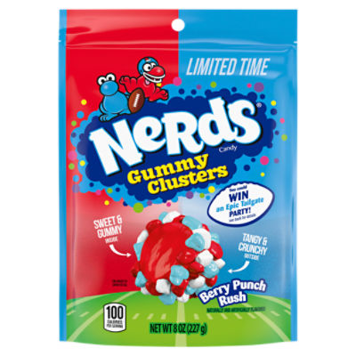 Nerds Gummy Clusters Berry Punch Rush Candy, 8 oz