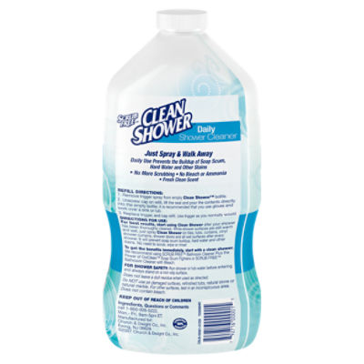 Clean Shower Fresh Clean Scent Daily Shower Cleaner Value Size Refill, 60  fl oz