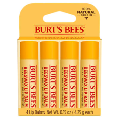 Burt's Bees 100% Natural Moisturizing Lip Balm, Honey with Beeswax