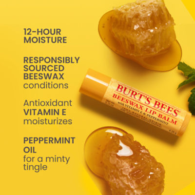 Burts Bees 100% Natural Origin Moisturizing Lip Balm, Original Beeswax, 4  Tube - Fairway