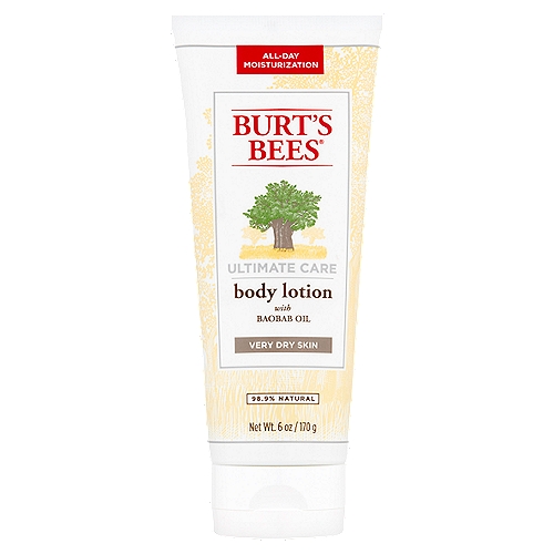 Burt's Bees Ultimate Care Body Lotion with Baobab Oil, 6 oz