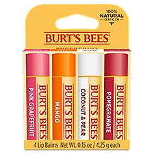Burt's Bees Superfruit Moisturizing Lip Balms Value Pack!, 0.15 oz, 4 count
