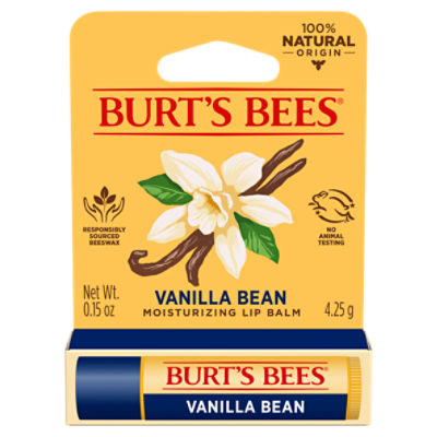 Burt's Bees Vanilla Bean Lip Balm, 1Pack, 0.15 oz. ShopRite
