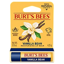 Burt's Bees 100% Natural Origin Moisturizing Lip Balm, Vanilla Bean, 1 Tube in Blister Box