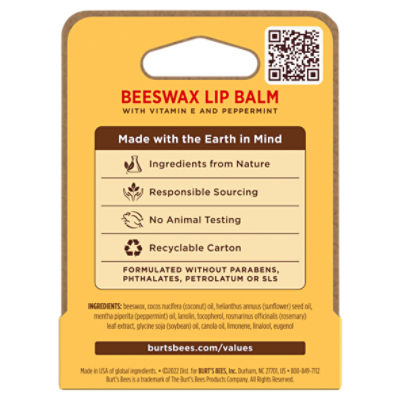 Beeswax Lip Balm Tube, 0.15 oz at Whole Foods Market