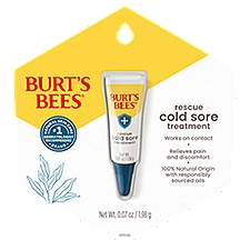 BURT'S BEES Rapid Rescue Cold Sore Treatment, 0.07 oz