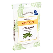 Burt's Bees Facial Towelettes Sensitive with Cotton Extract, 10 Each