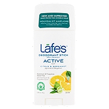 Lafe's Citrus & Bergamot Active Deodorant Stick, 2.25 oz