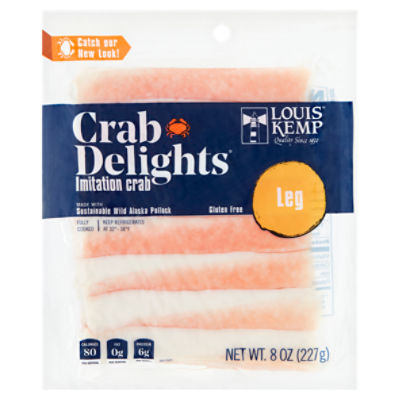 Louis Kemp Crab Delights Leg Imitation Crab 8 oz, Seafood