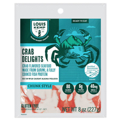 Louis Kemp Crab Delights Leg Imitation Crab 8 oz, Seafood