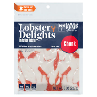 Louis Kemp Lobster Delights Chunk Imitation Lobster, 8 oz, 8 Ounce