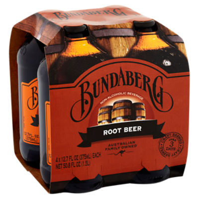 Bundaberg Root Beer, 12.7 fl oz, 4 count