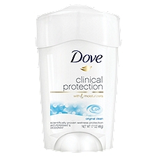 Dove Clinical Protection Original Clean, Antiperspirant Deodorant, 1.7 Ounce