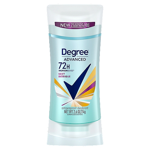Degree Women MotionSense Antiperspirant Deodorant Sexy Intrigue 2.6 oz gives you superior protection from sweat and body odor all day long, so you can stay fresh and confident.