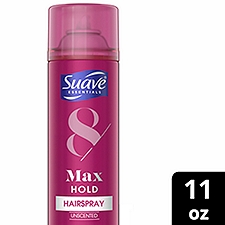Suave Essentials 8 Max Hold Unscented Hairspray, 11 oz