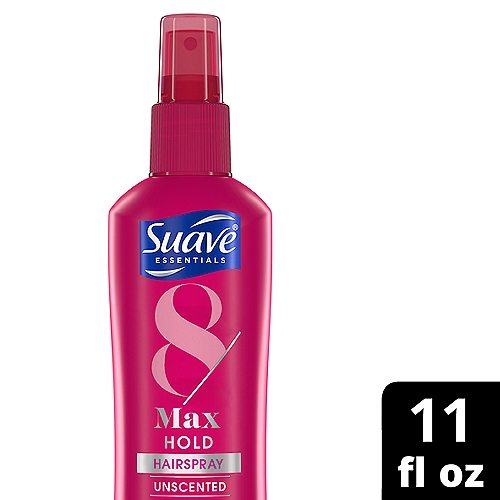 Suave Essentials Max Hold Unscented Hairspray, 11 fl oz