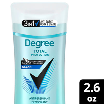 Degree Total Protection Clean Antiperspirant Deodorant, 2.6 oz