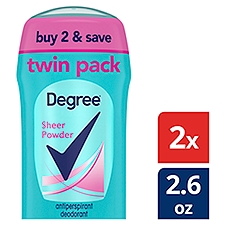 Degree Sheer Powder Antiperspirant Deodorant Twin Pack, 2.6 oz, 2 count