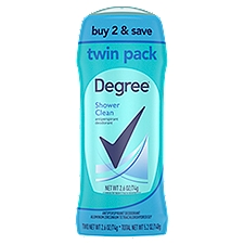 Degree Shower Clean, Antiperspirant Deodorant, 2 Each