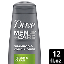 Dove Men+Care Fortifying 2 in 1 Shampoo and Conditioner Fresh and Clean with Caffeine 12 oz, 12 Fluid ounce