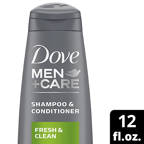 Dove Men+Care Fortifying 2 in 1 Shampoo and Conditioner Fresh and Clean with Caffeine 12 oz